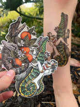 Load image into Gallery viewer, Gator pair of Temporary Tattoos