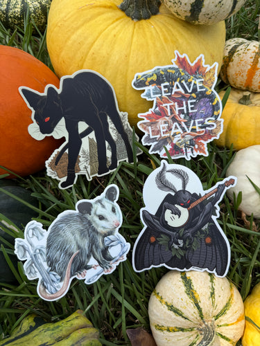 October Stickers - set of 4