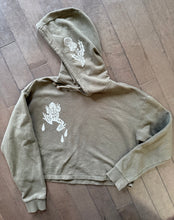 Load image into Gallery viewer, Block print crop hoodie XS-S