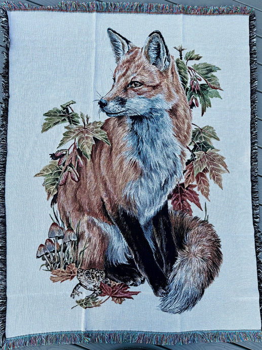 Fall Fox Blanket/Tapestry