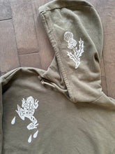 Load image into Gallery viewer, Block print crop hoodie XS-S