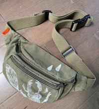 Load image into Gallery viewer, Hand Print Insect Fanny Pack Olive