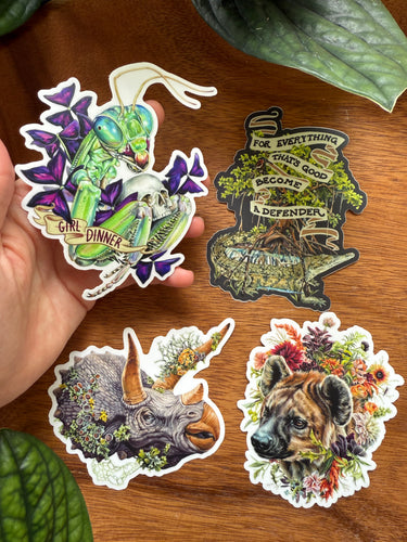 Girl Dinner and Co. sticker pack of 4