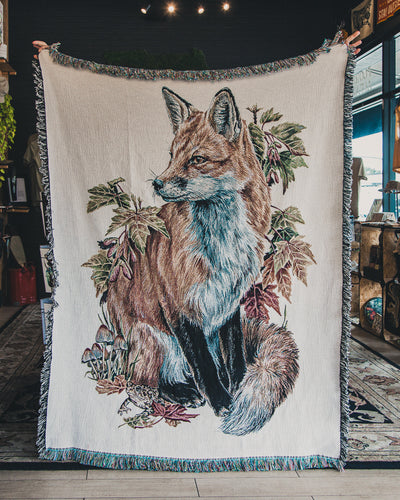 Fall Fox Blanket/Tapestry