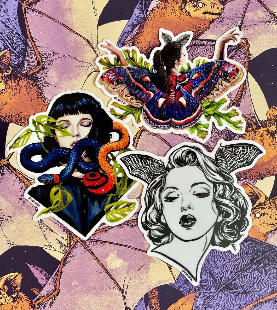 Lady Head sticker set