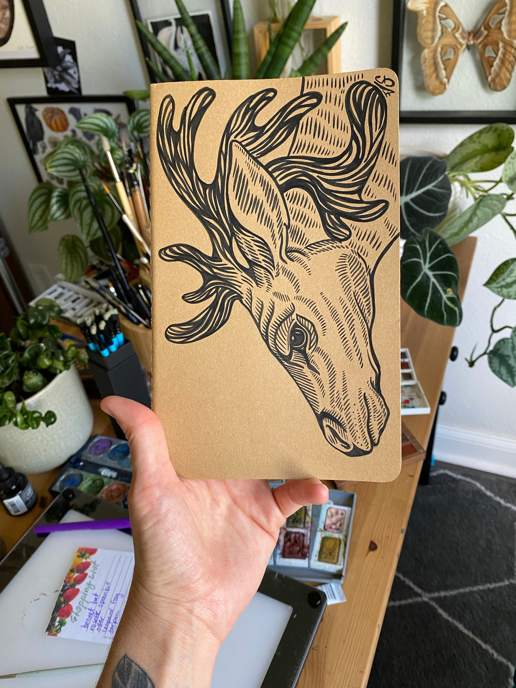 Moleskine sketchbook original ink drawing