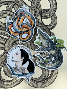 Pack of stickers - gator, collector + ringneck