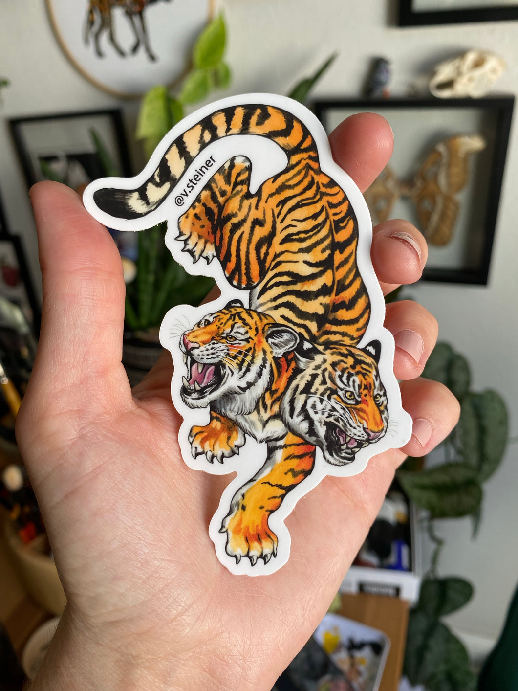 Two-headed Tiger Sticker