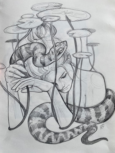 Moccasin sketch original